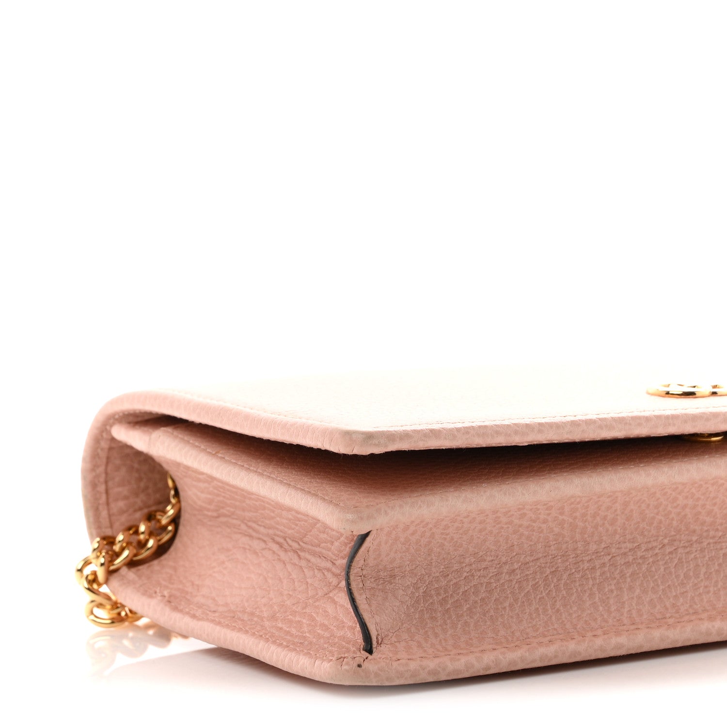 Gucci Dollar Calfskin Mini GG Marmont Chain Wallet Perfect Pink 8 of 9