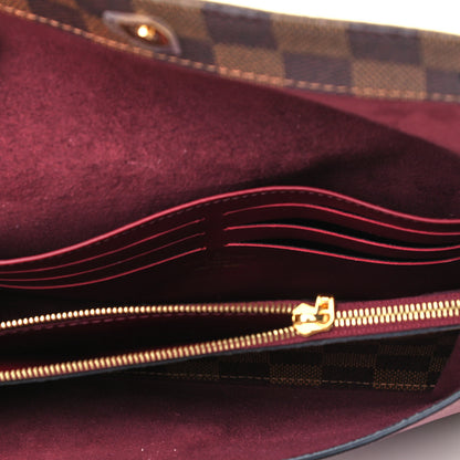 Louis Vuitton Damier Ebene Vavin Chain Wallet Red 6 of 9