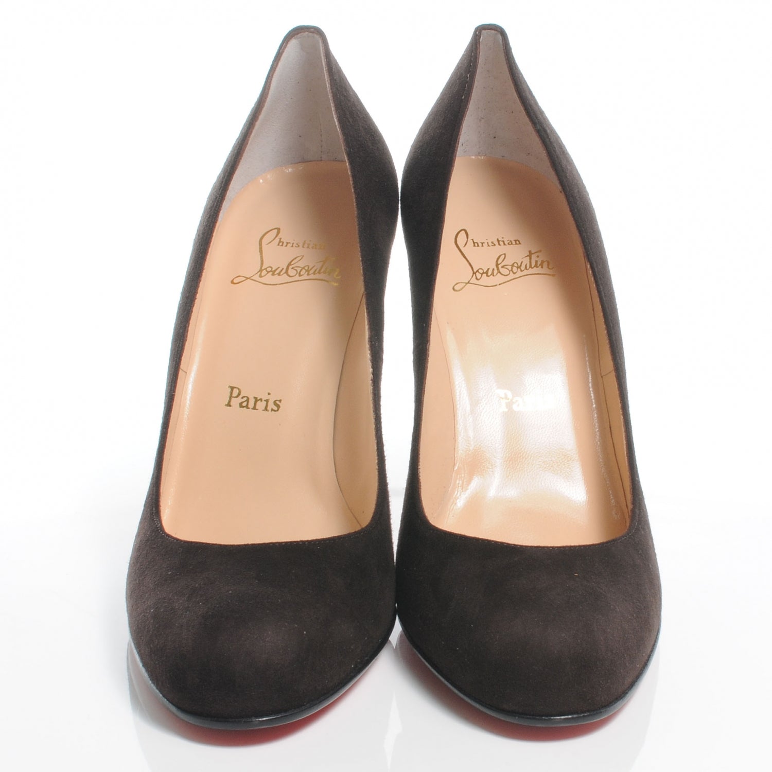 Christian Louboutin Suede Simple 100 Pumps 41 Brown 2 of 7