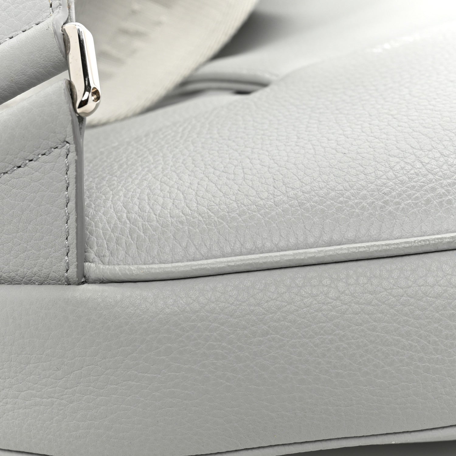 Christian Dior Grained Calfskin Kim Jones Saddle Bag Light Grey 12 of 13