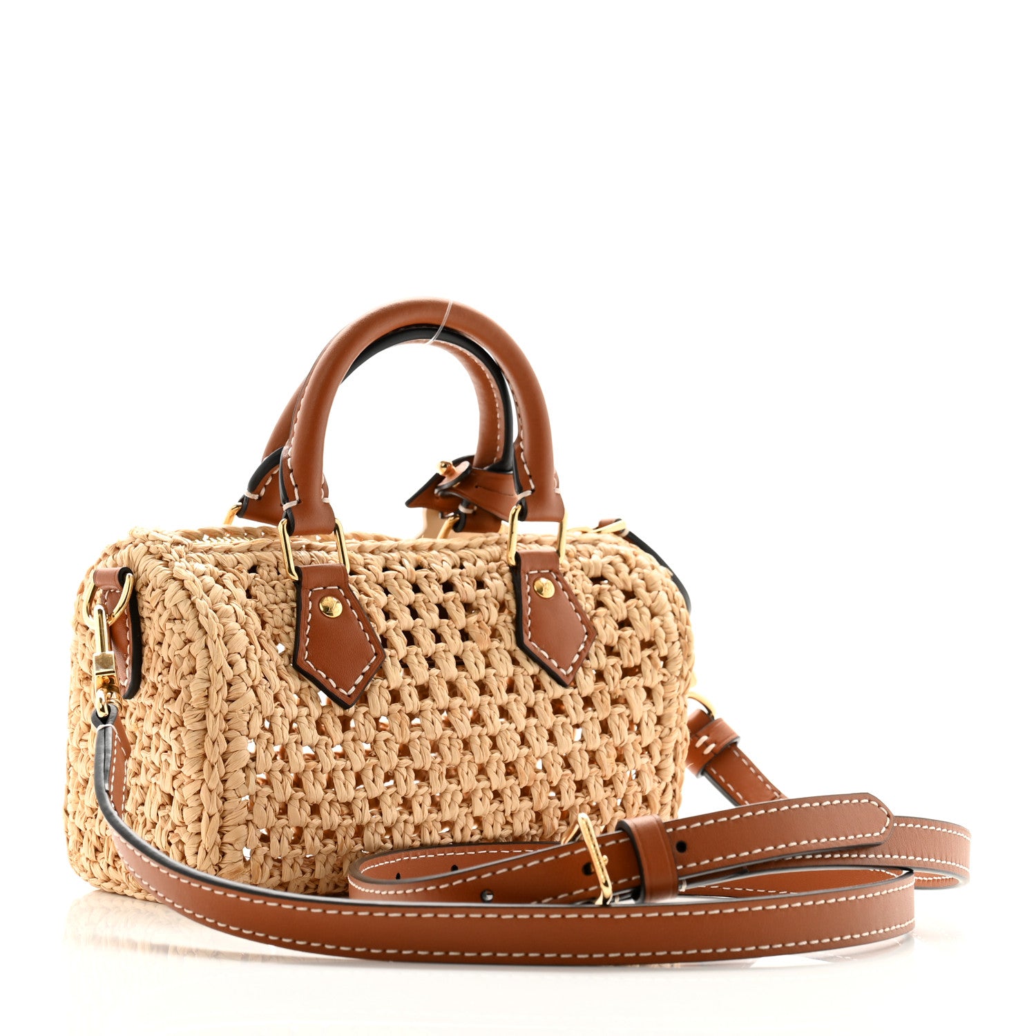 Louis Vuitton Raffia Nano Speedy Natural Tan 3 of 10