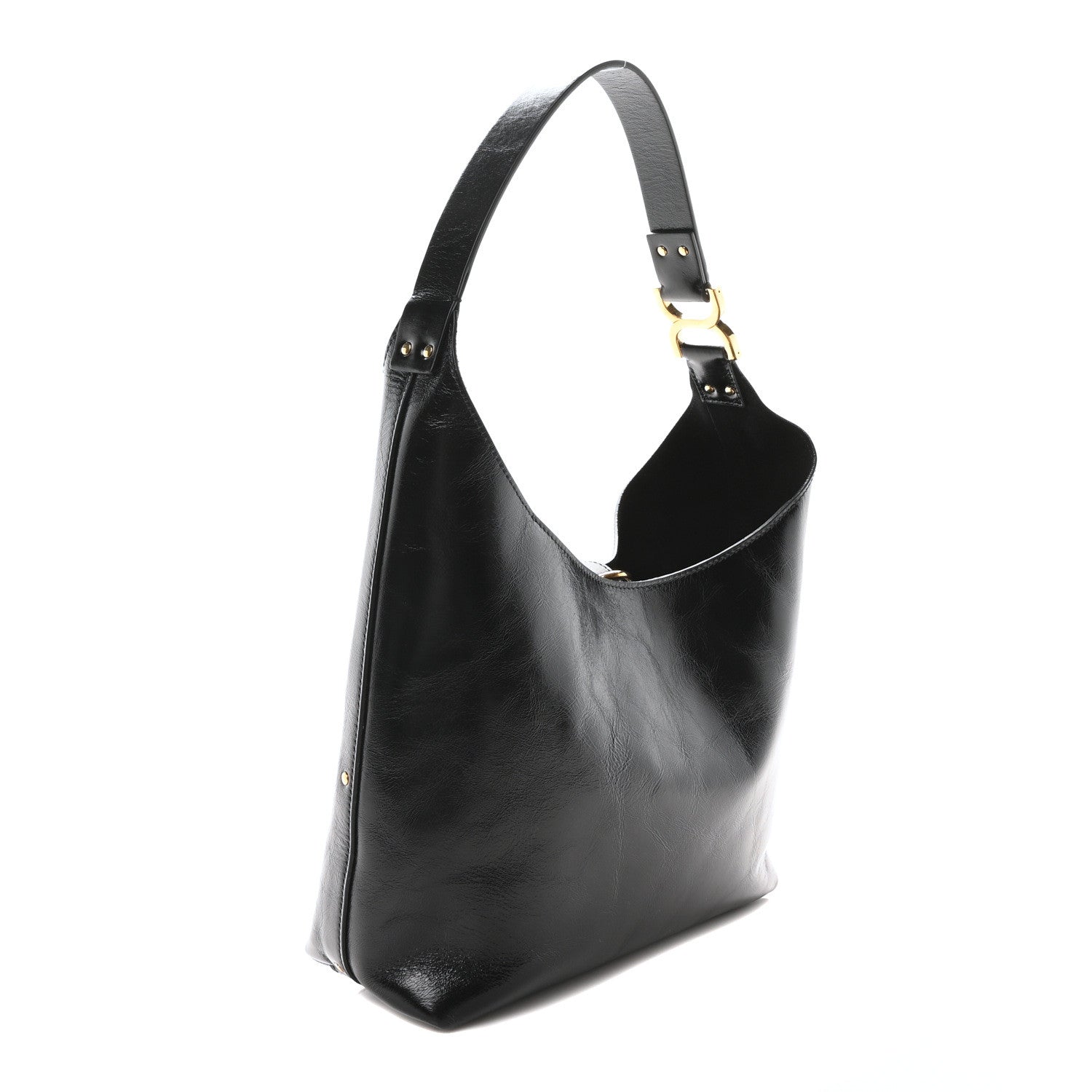 Chloe Shiny Calfskin Marcie Hobo Bag Black 3 of 9