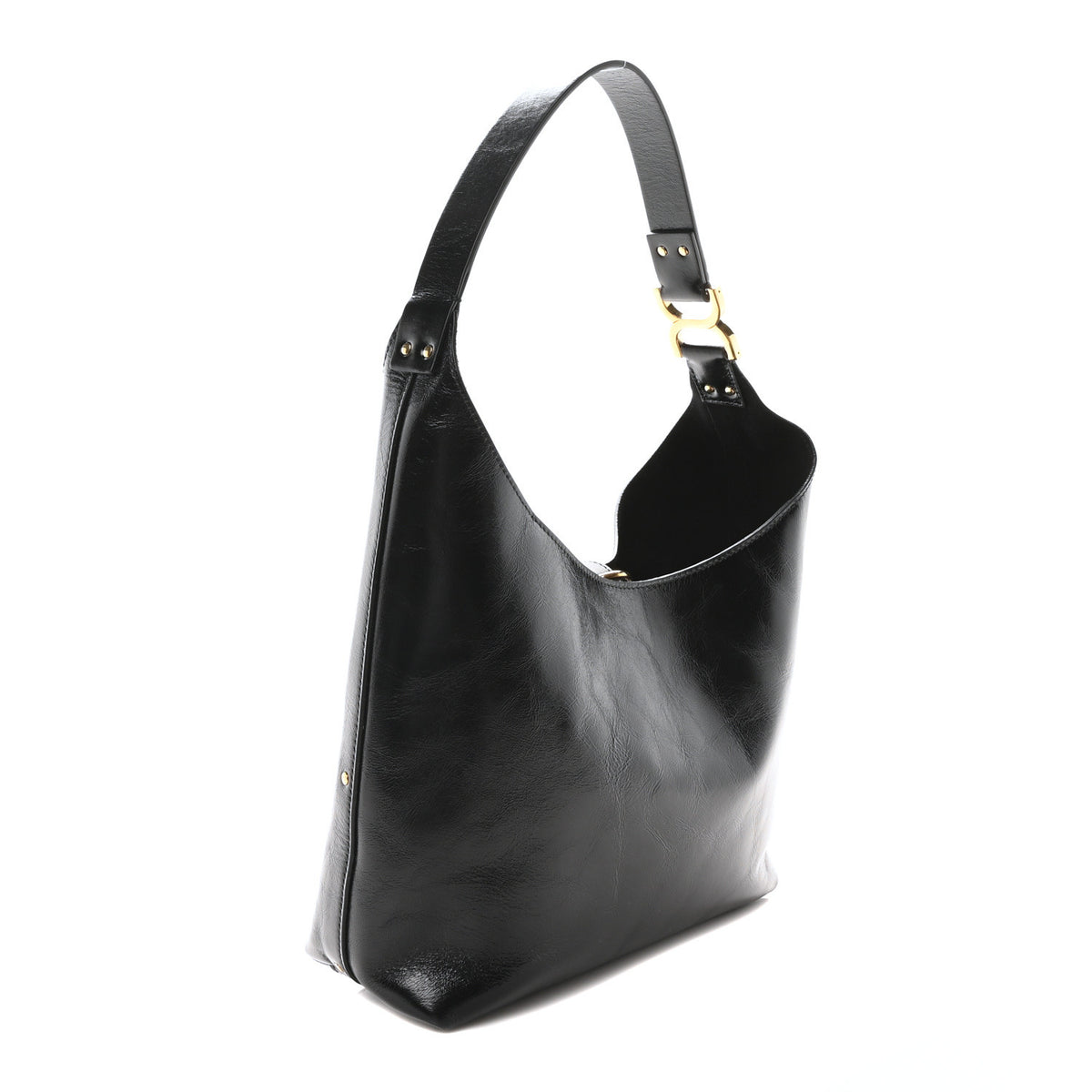 Chloe Shiny Calfskin Marcie Hobo Bag Black 3 of 9