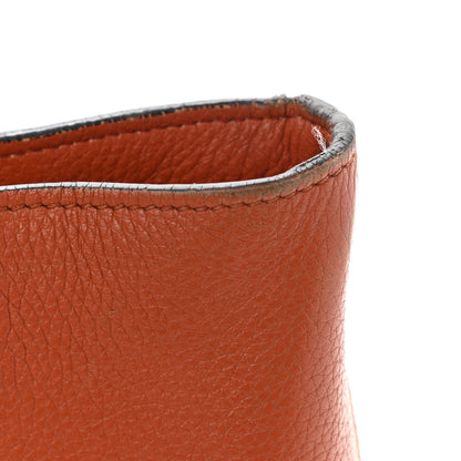 Prada Vitello Phenix Embossed Logo Shoulder Bag Papaya 13 of 14