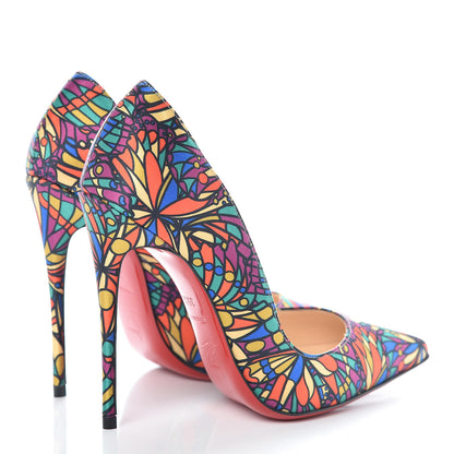 Christian Louboutin Satin Vitrail So Kate 120 Pumps 35.5 Multicolor 4 of 8