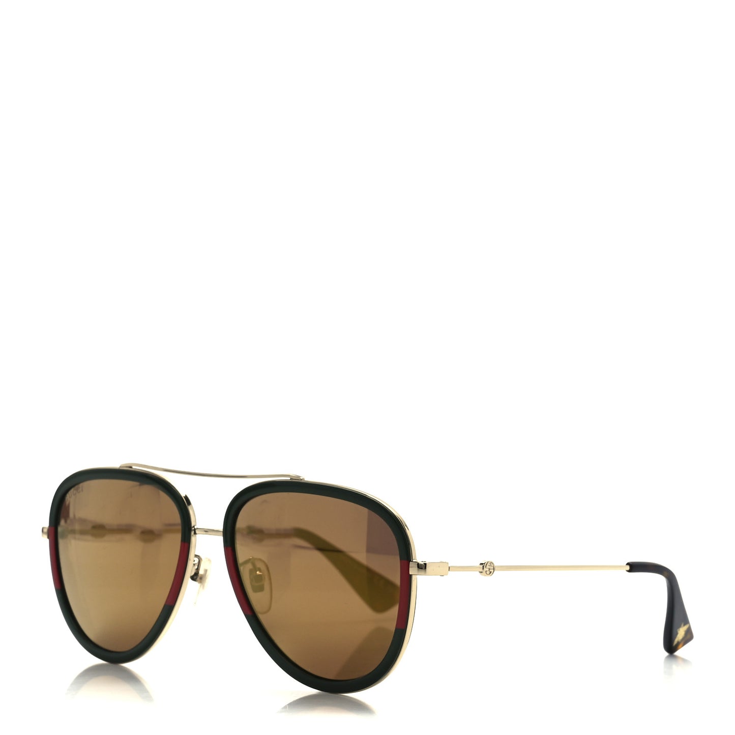Metal Web Aviator Sunglasses GG0062S Green Red