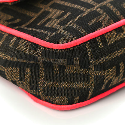 Fendi Fabric Jacquard FF 1974 Baguette Tobacco Moro Fuxia Fluo 7 of 8
