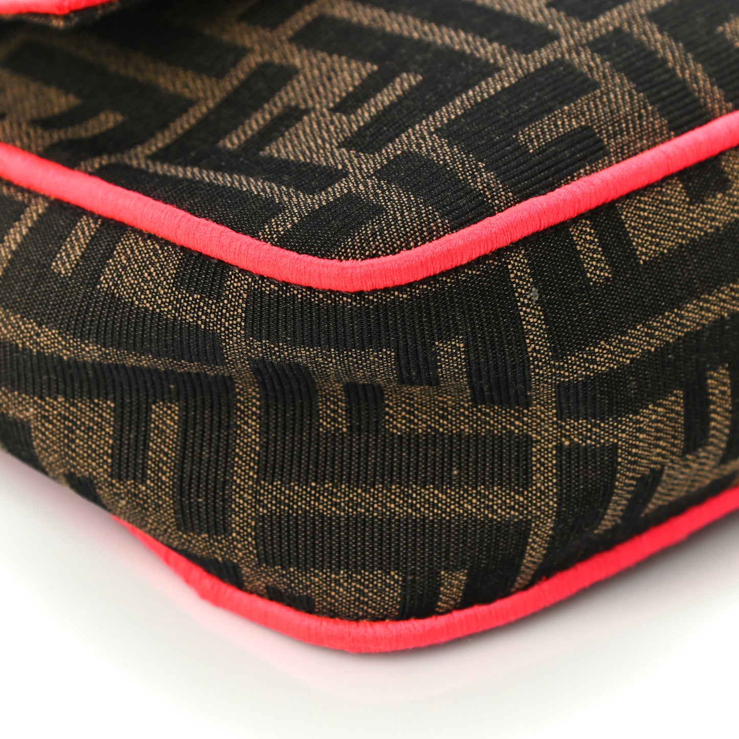 Fabric Jacquard FF 1974 Baguette Tobacco Moro Fuxia Fluo