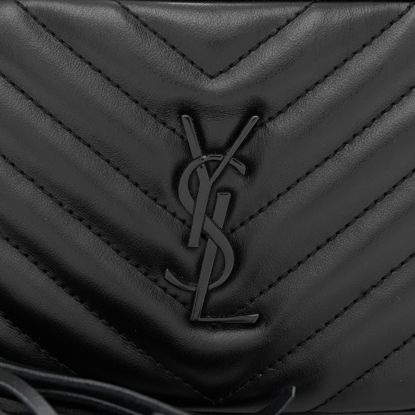 Calfskin Matelasse Monogram Lou Belt Bag Black