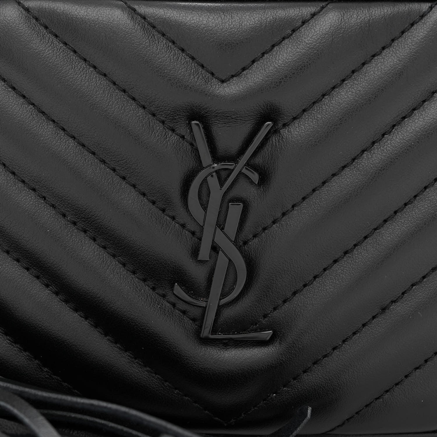 Saint Laurent Calfskin Matelasse Monogram Lou Belt Bag Black 8 of 10