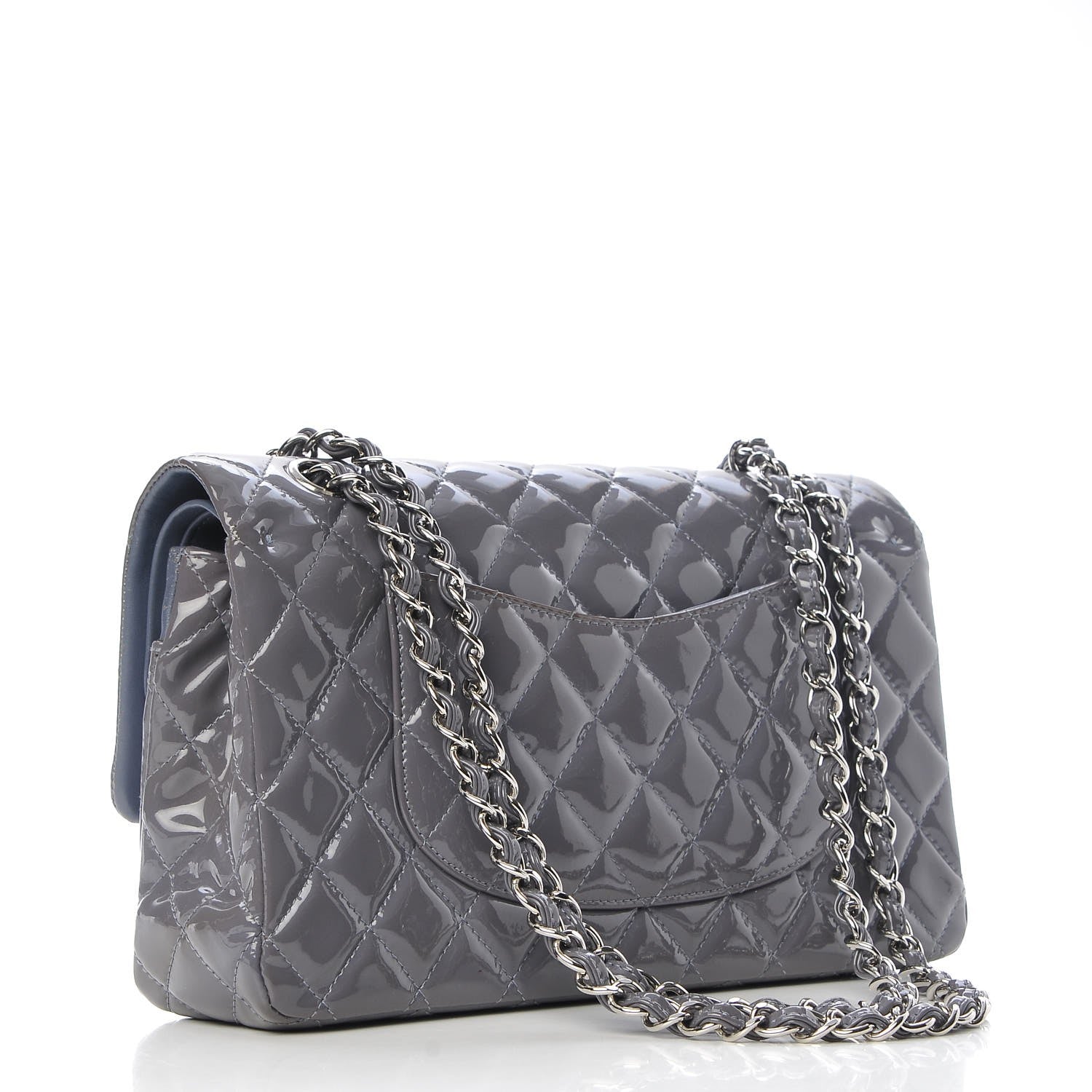 Chanel Patent Calfskin Quilted Medium Double Flap Light Purple 3 of 10