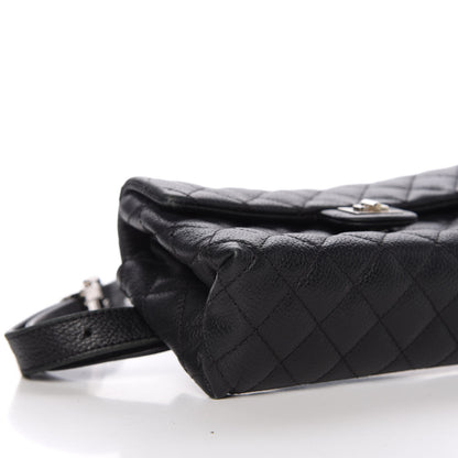 Chanel Grained Calfskin Quilted 2.55 Reissue Flap Belt Bag Clutch Black 9 of 12