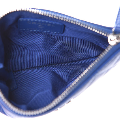 Chanel Lambskin Quilted Small Cosmetic Case Blue 5 of 7