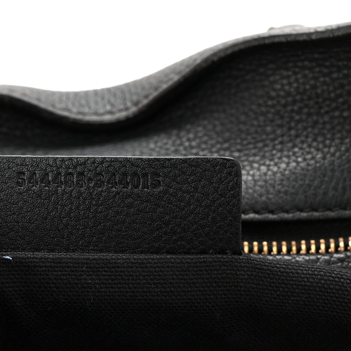 Pebbled Calfskin Small Skull Padlock Zip Around Tote Black