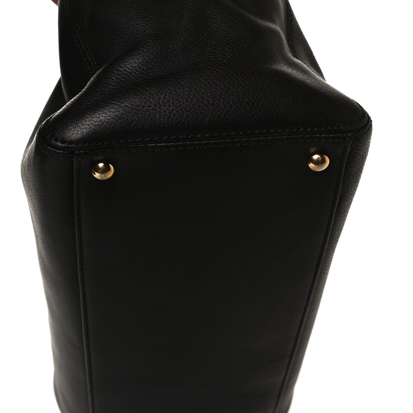 Calfskin Cerf Executive Shopper Tote Black