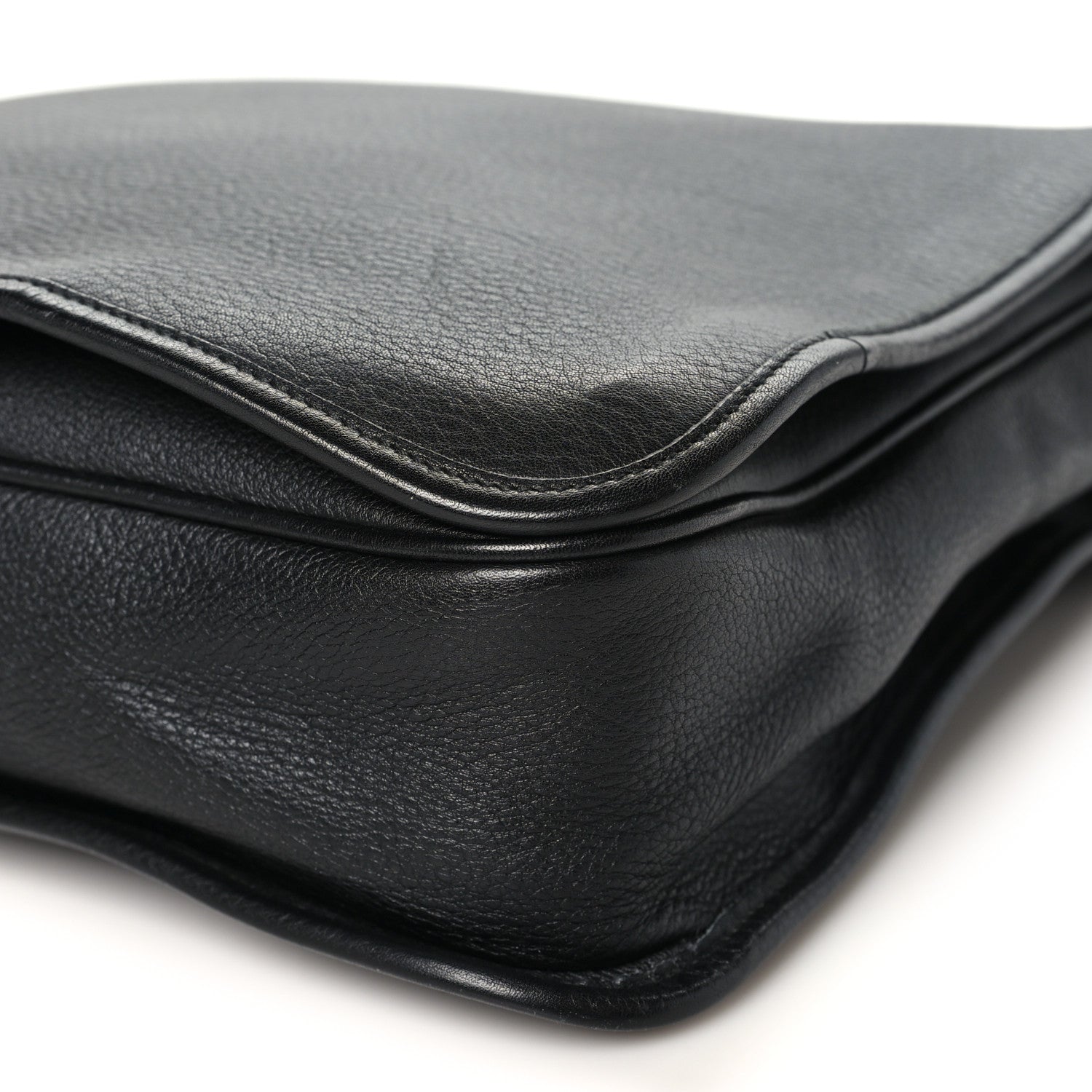 Gucci Calfskin Large Flap Messenger Bag  Black 10 of 10