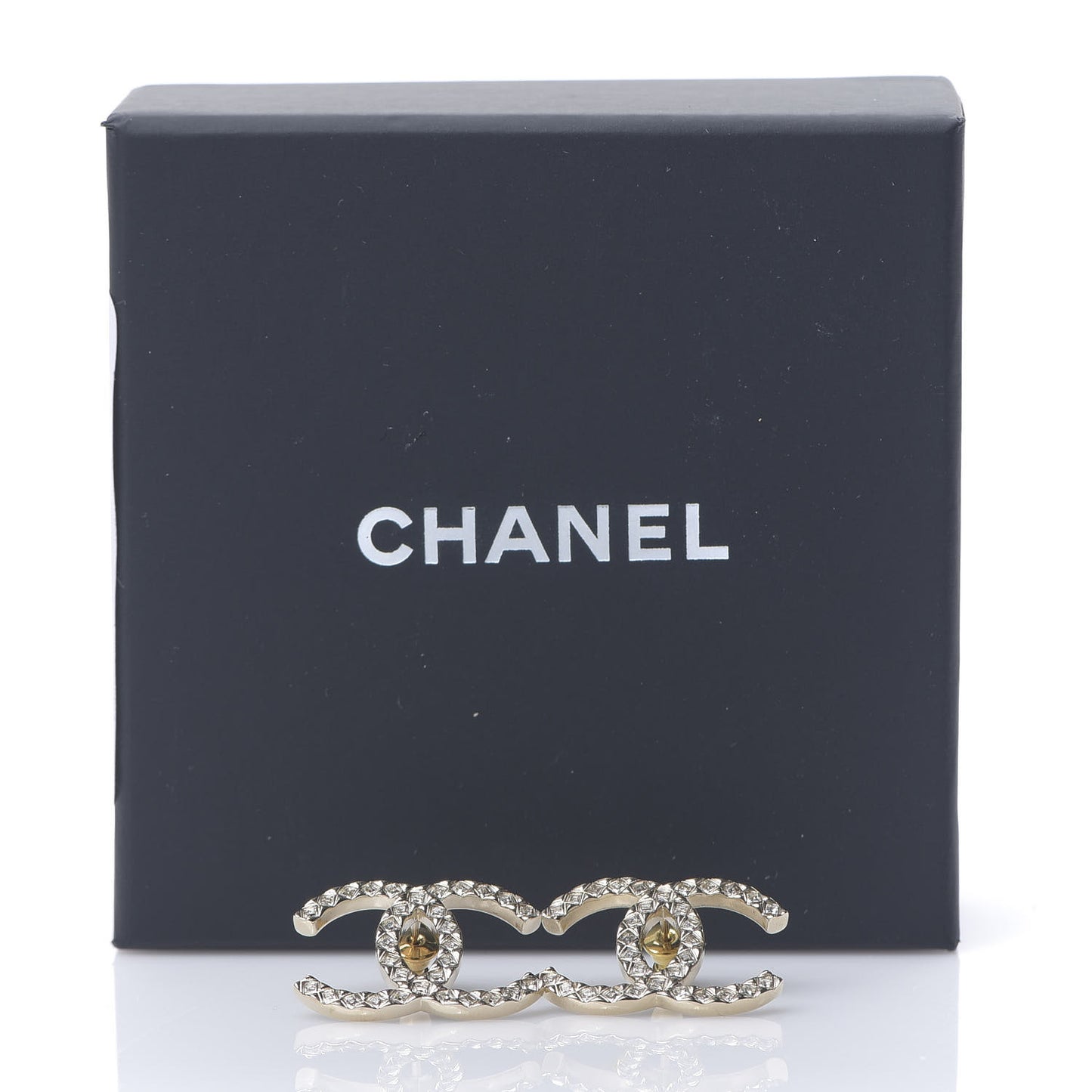 Baguette Crystal High Society CC Earrings Gold