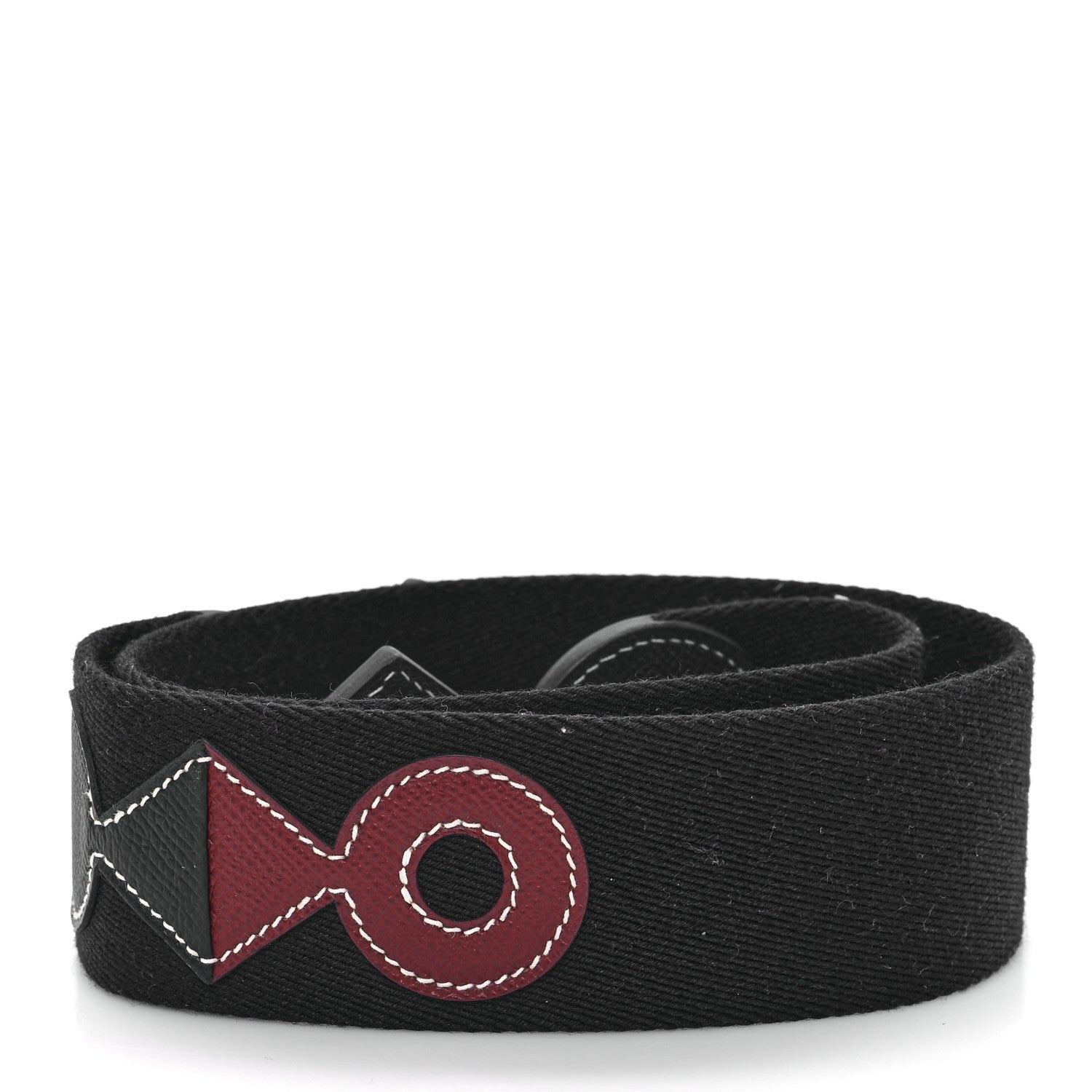 Hermes Toile Epsom Shoulder Strap Indigo Black Rouge H 2 of 5