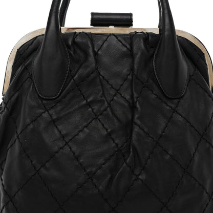 Chanel Calfskin Stitched Expandable Frame Bag Black 8 of 11