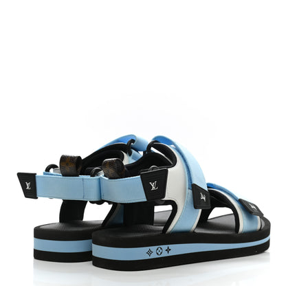 Louis Vuitton Monogram Flat Arcade Sandals 38 Blue 4 of 7