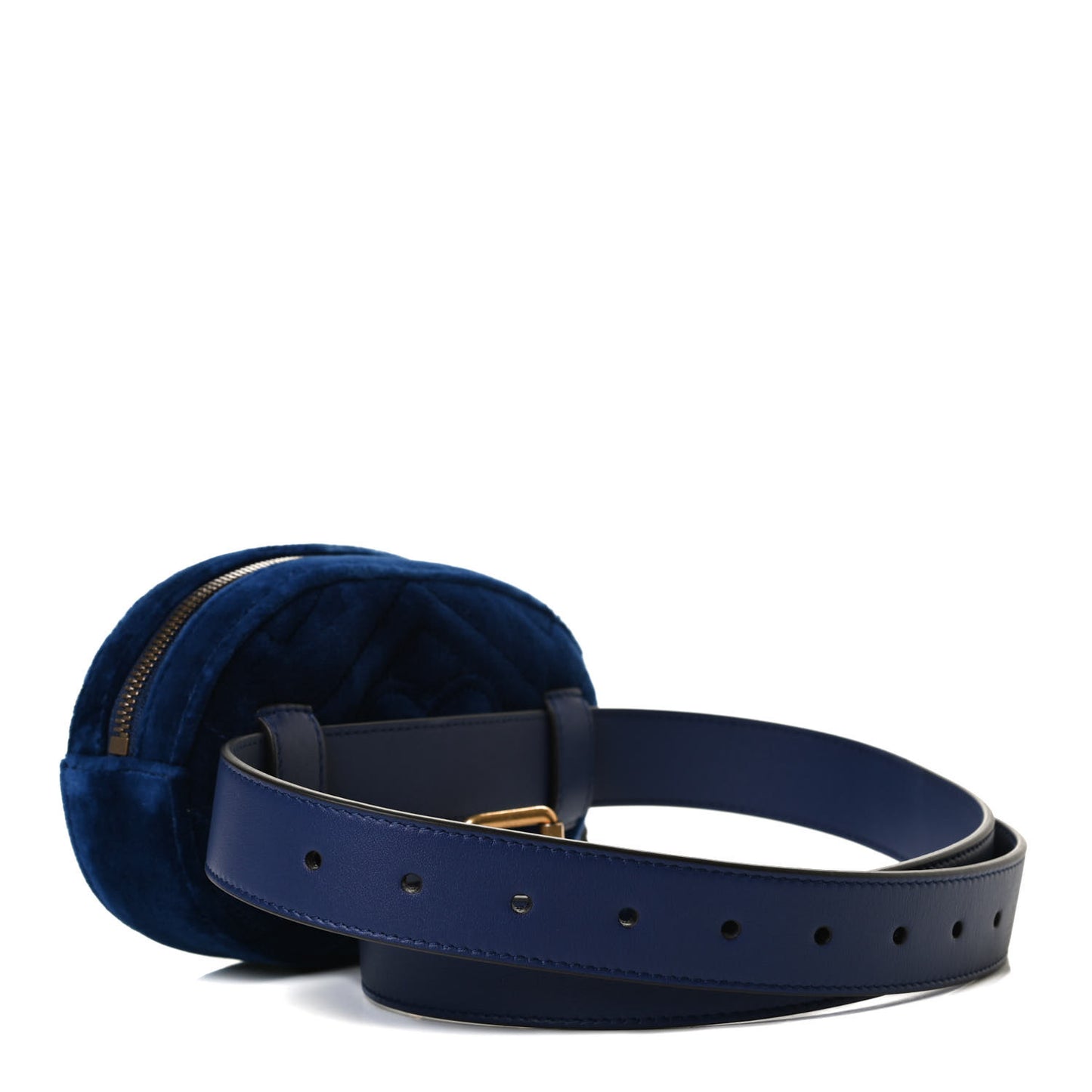 Velvet Matelasse GG Marmont Belt Bag 85 34 Cobalt Blue