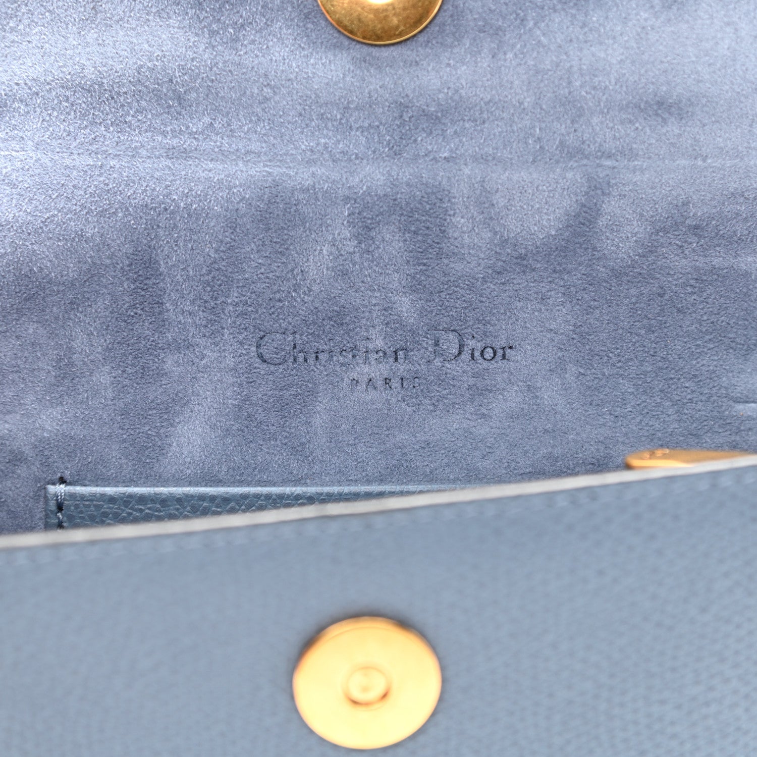 Christian Dior Grained Calfskin Saddle Belt Bag Denim Blue 8 of 10