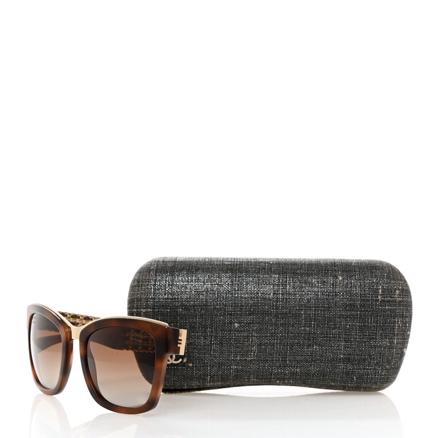 Chanel Square Polarized Chain Sunglasses 5362-Q Tortoise 8 of 8