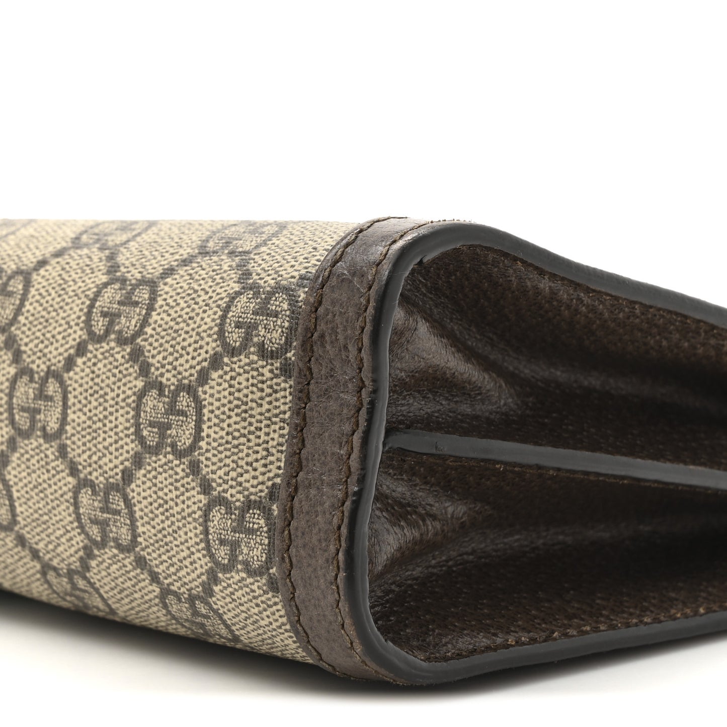 GG Supreme Monogram Web Small Ophidia Chain Shoulder Bag Brown