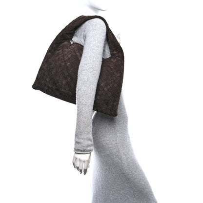 Bottega Veneta Suede Intrecciato Small Hop Fondant 2 of 9