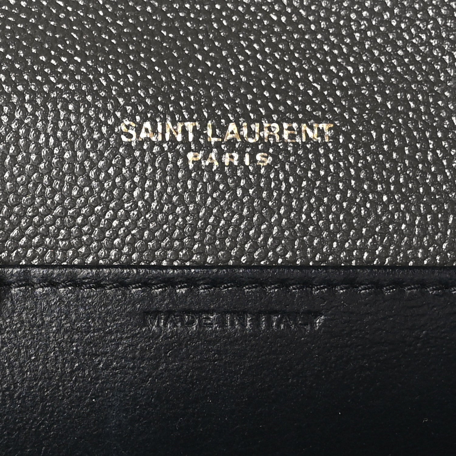 Saint Laurent Grain De Poudre Uptown Chain Wallet Pebble 7 of 11