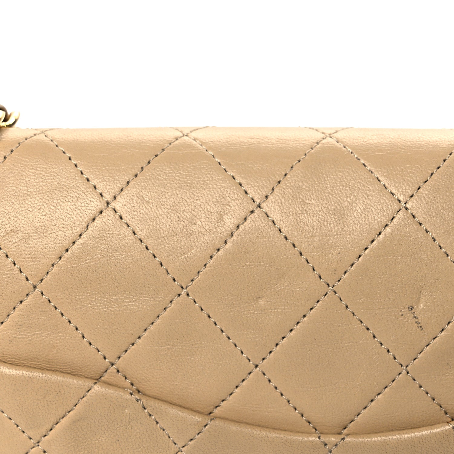 Chanel Lambskin Quilted Medium Double Flap Beige 16 of 24