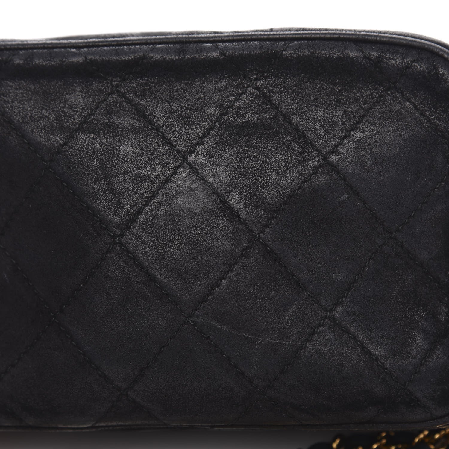 Chanel Suede Quilted Camera Case Crossbody Bag Black 12 of 16