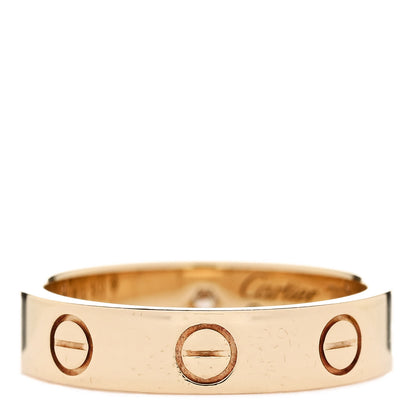 Cartier 18K Yellow Gold Diamond 4mm LOVE Wedding Band Ring 48 4.5 3 of 4