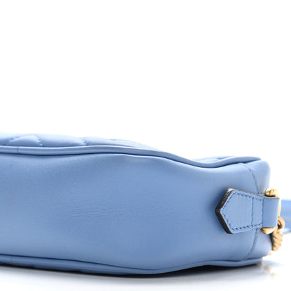 Gucci Calfskin Matelasse Mini GG Marmont Chain Shoulder Bag Clear Sky Blue 10 of 10