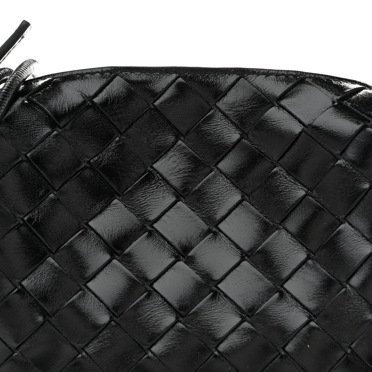 Bottega Veneta Polished Nappa Intrecciato Metallic Knot Mini Loop Camera Bag Black 7 of 12