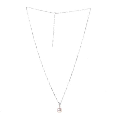 Mikimoto 18K White Gold Akoya Pearl 8mm Pendant Necklace 3 of 7
