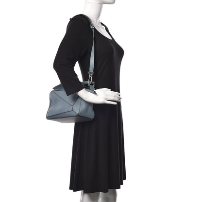Loewe Calfskin Small Puzzle Bag Stone Blue 2 of 10