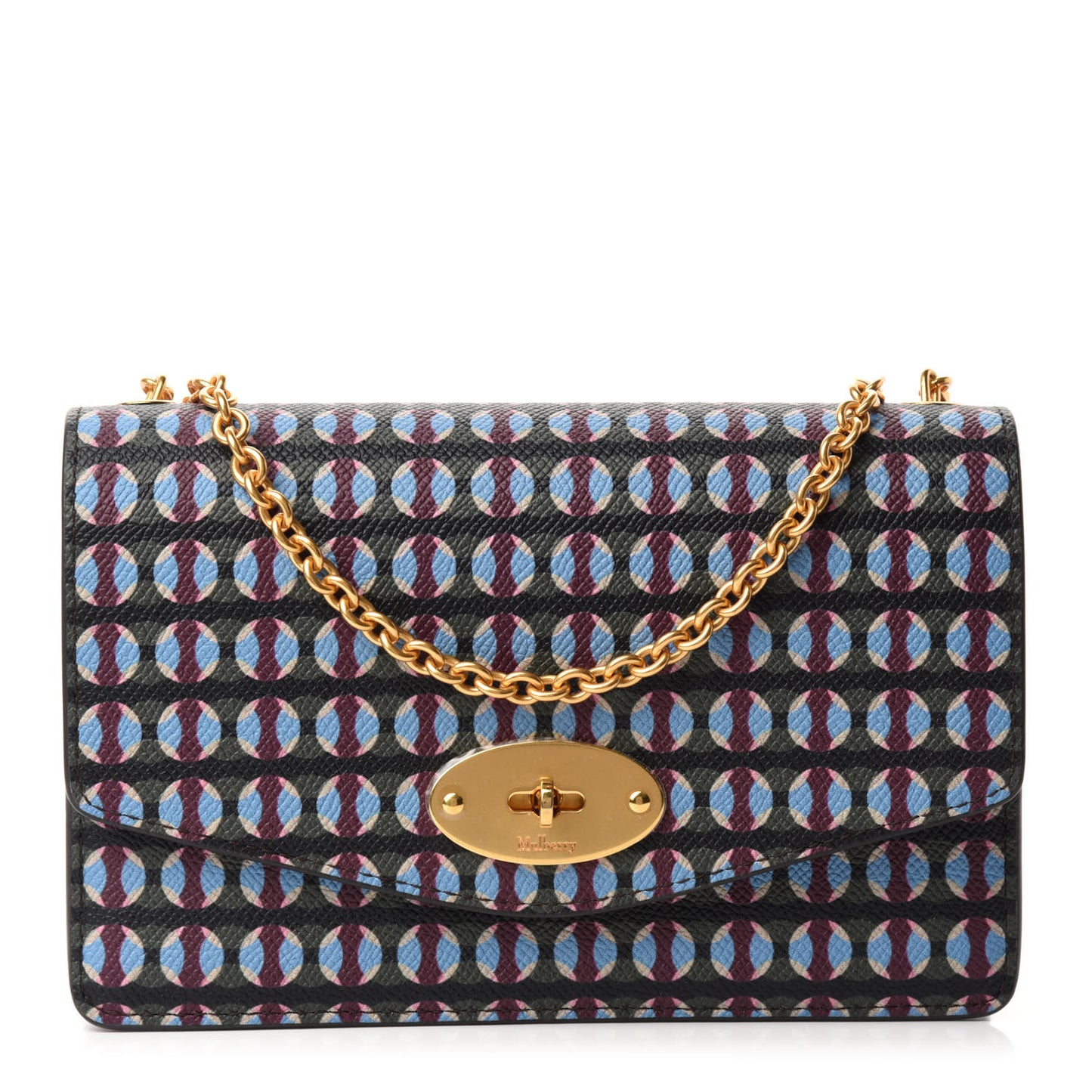 Saffiano Multi Dots Small Darley Satchel Dark Moss