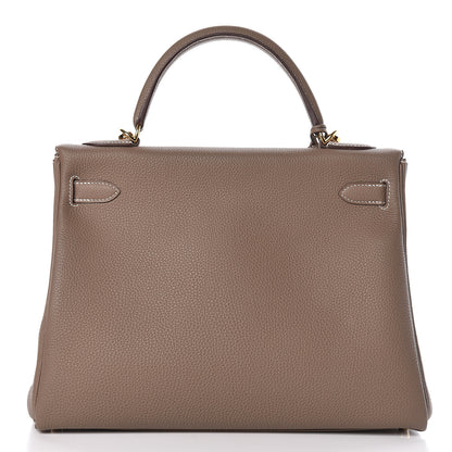 Hermes Togo Kelly Retourne 32 Etoupe 4 of 40