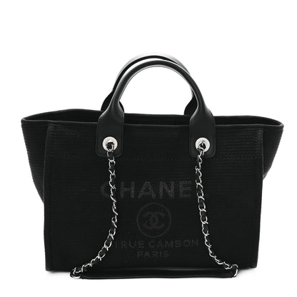 Chanel Mixed Fibers Small Deauville Tote Black 1 of 12