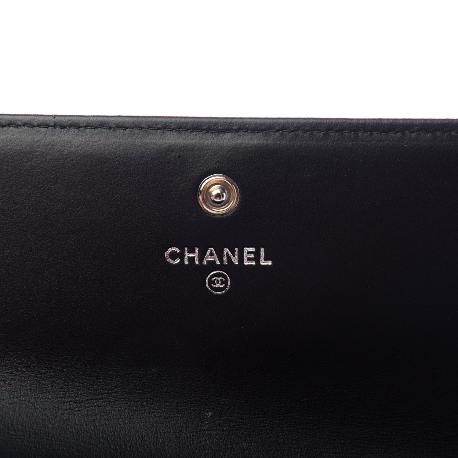 Chanel Calfskin Quilted Large Boy Gusset Flap Wallet Black 6 of 8