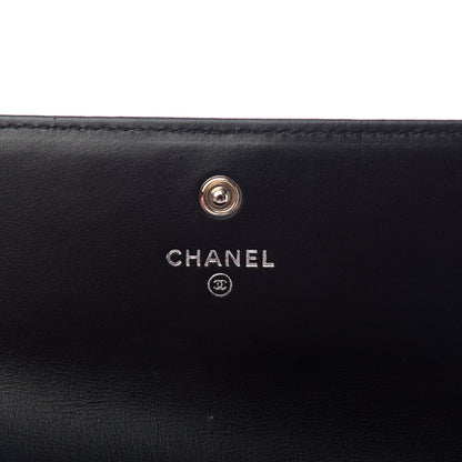 Chanel Calfskin Quilted Large Boy Gusset Flap Wallet Black 6 of 8