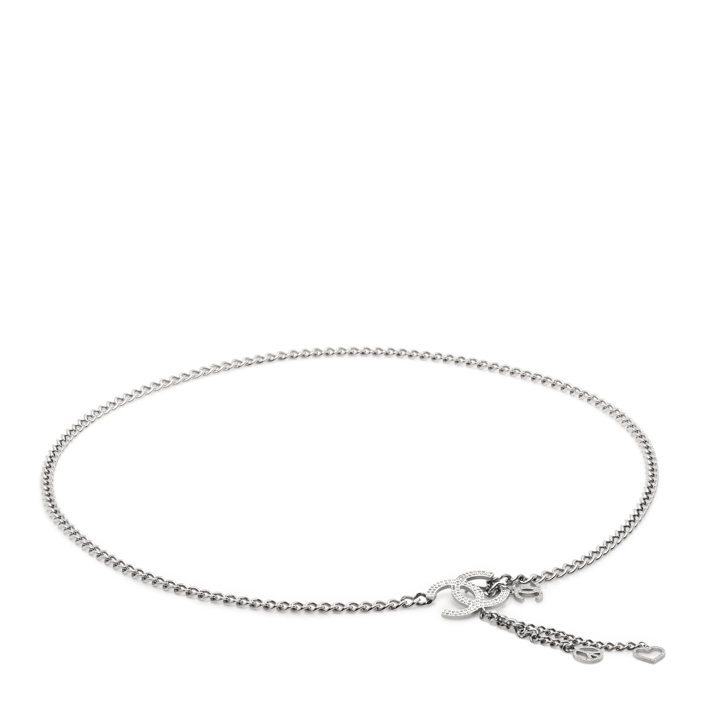 Crystal CC Chain Belt 90 Silver