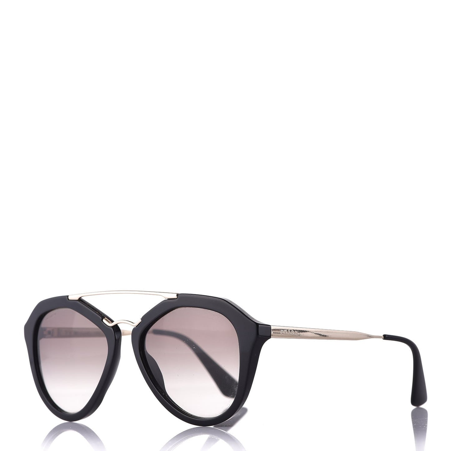 Acetate Metal Cinema Sunglasses SPR 12Q Black