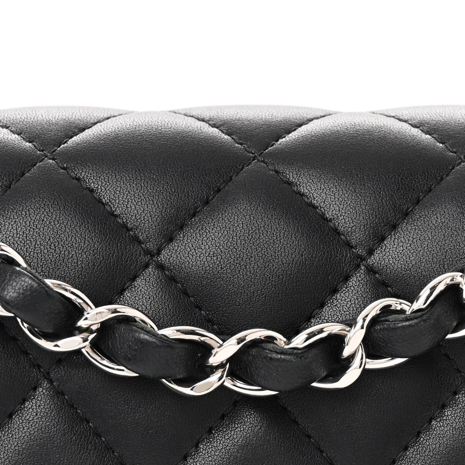 Chanel Lambskin Quilted Mini Rectangular Flap Black 8 of 11