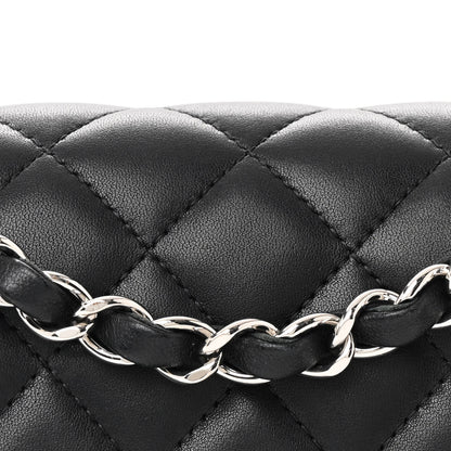 Chanel Lambskin Quilted Mini Rectangular Flap Black 8 of 11