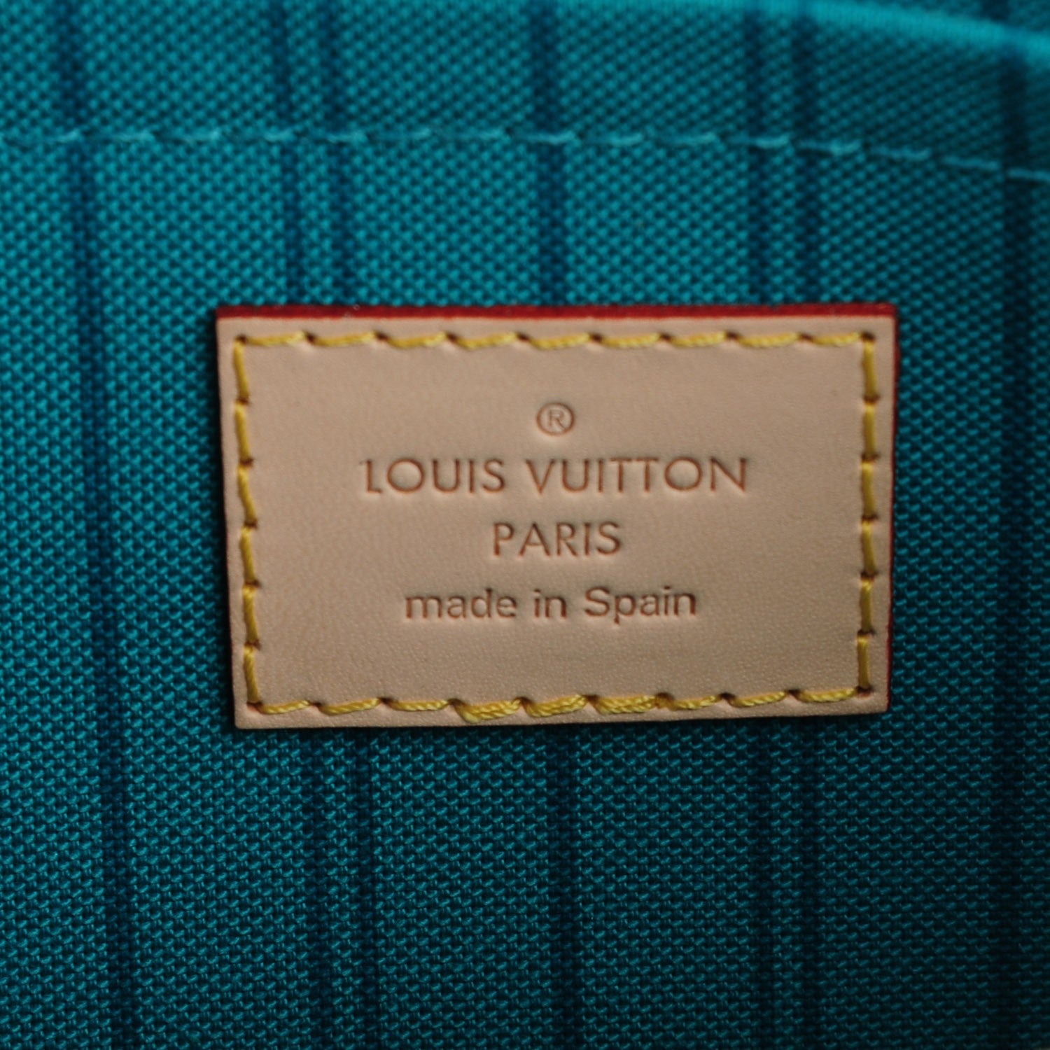 Louis Vuitton Monogram Neverfull MM GM Pochette Turquoise 6 of 7