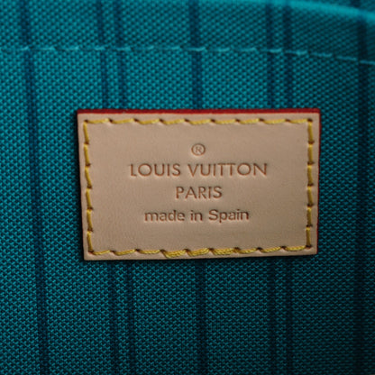 Louis Vuitton Monogram Neverfull MM GM Pochette Turquoise 6 of 7