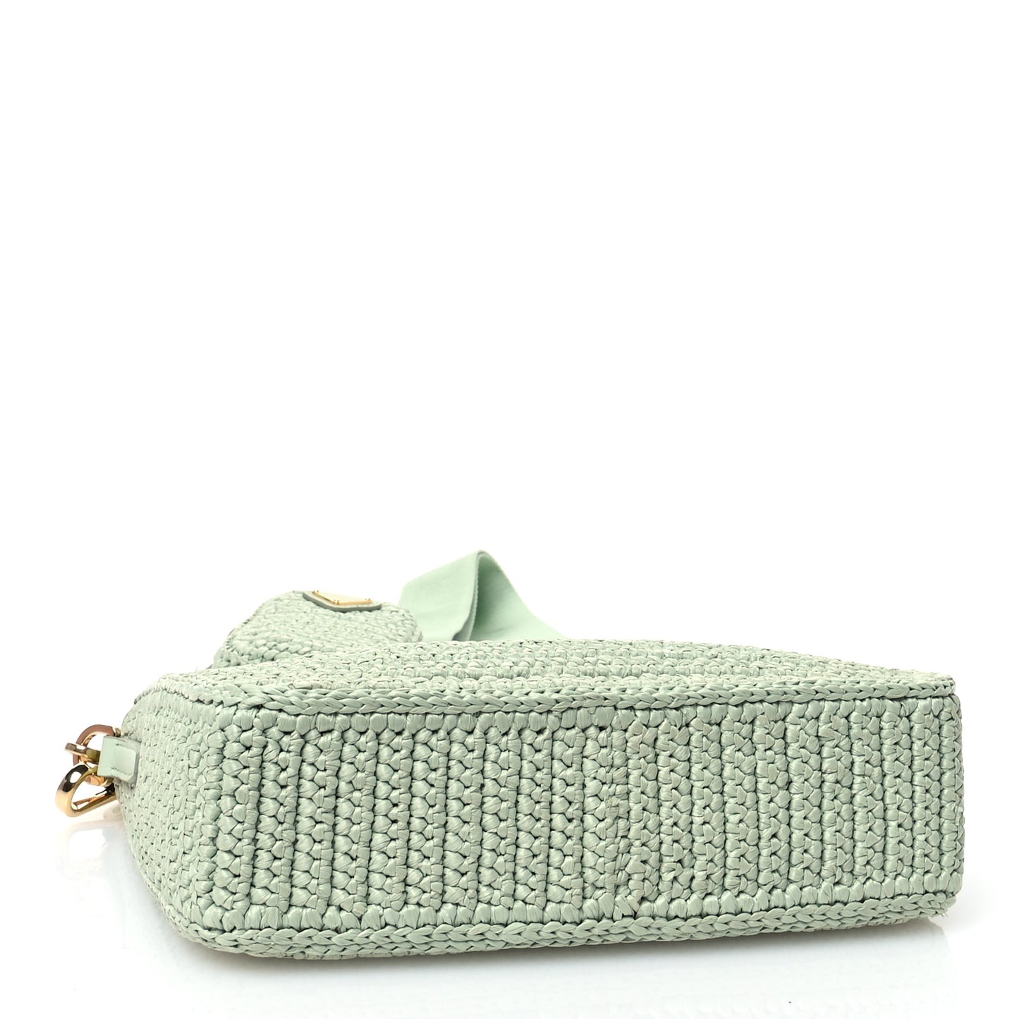 Yarn Raffia Effect Crochet Re-Edition 2005 Shoulder Bag Acqua