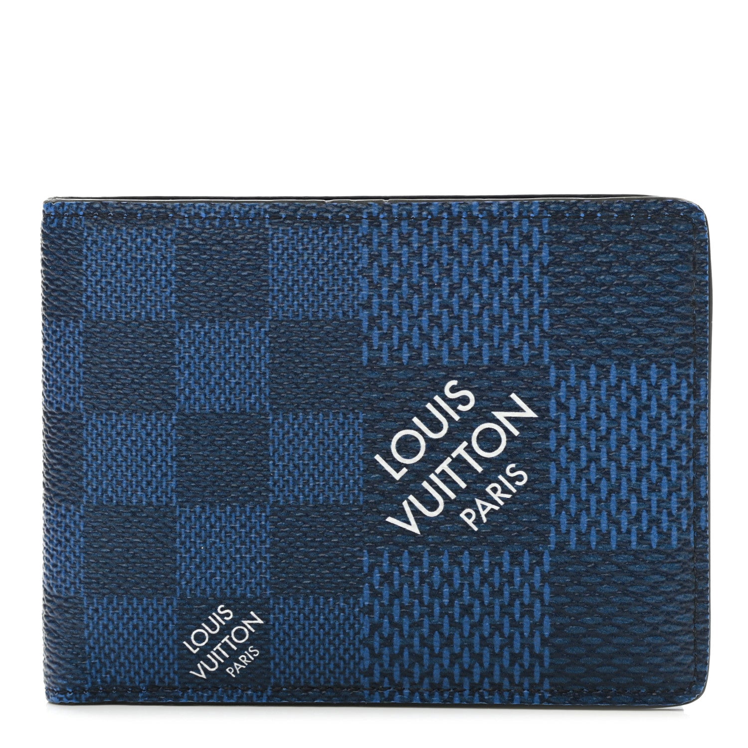 Louis Vuitton Damier Graphite 3D Multiple Wallet Navy 1 of 7
